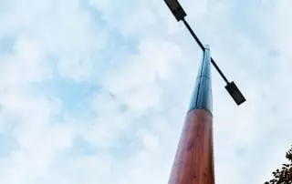 wooden solar pole project