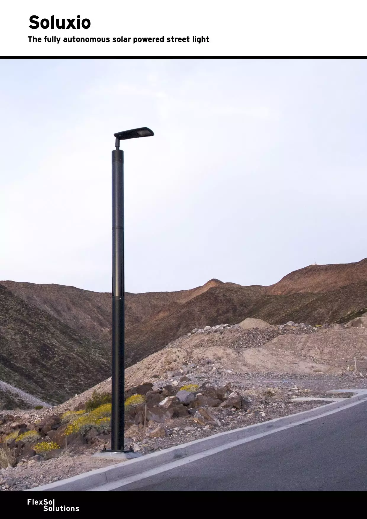Soluxio solar pole leaflet