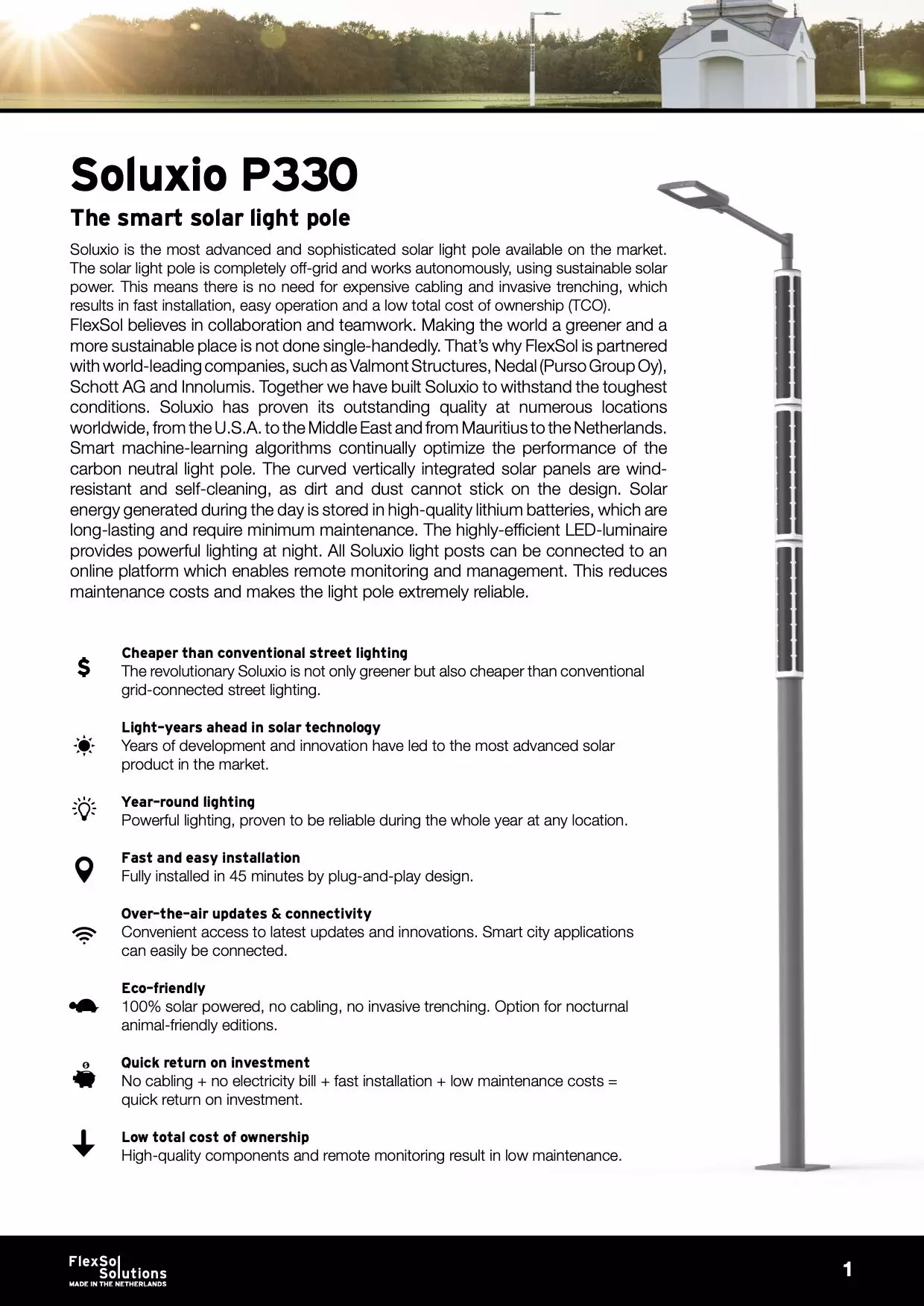 Soluxio P330D lichtmast