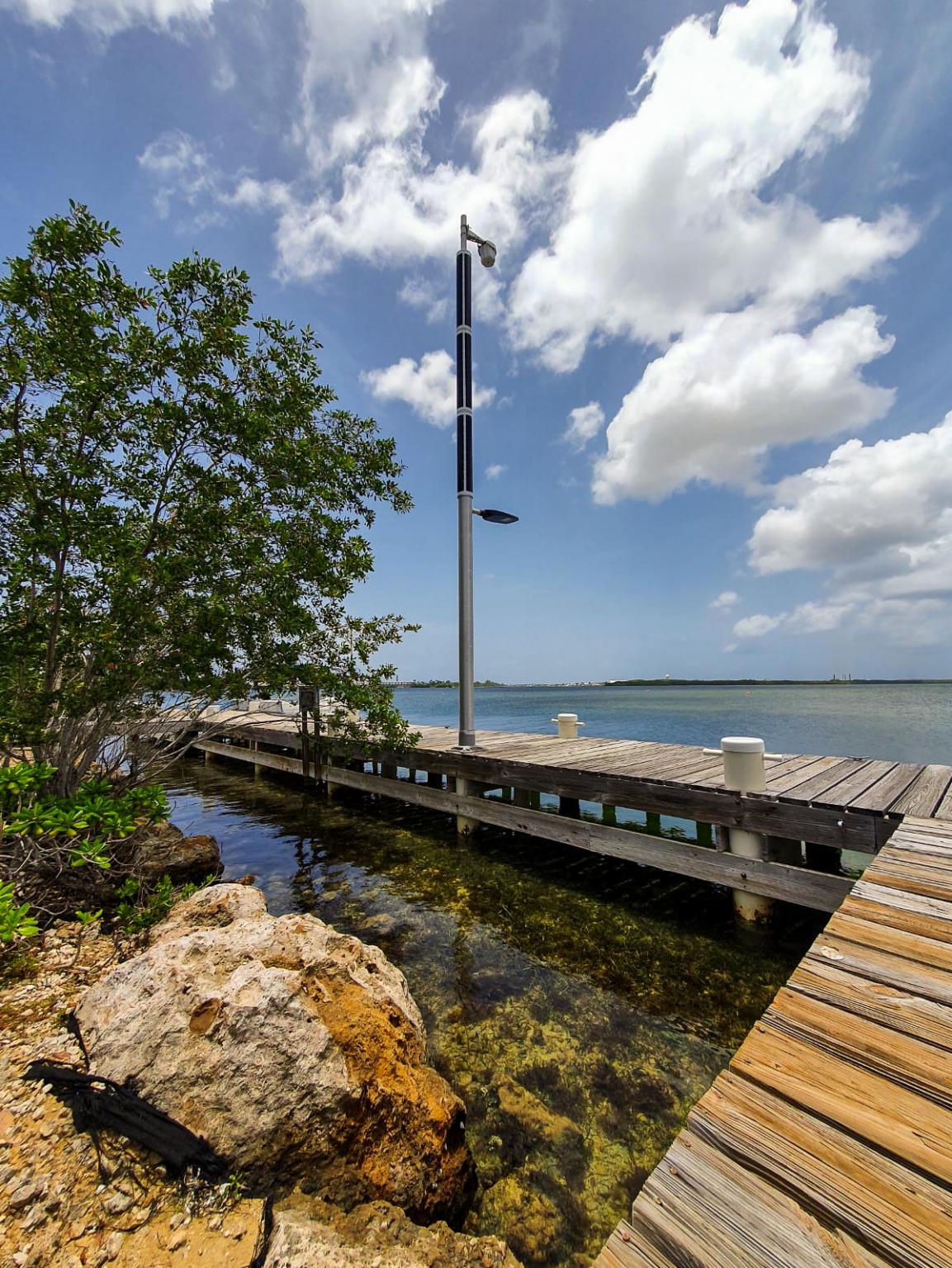 Sea turtle-friendly light at Caribbean with wifi range extender