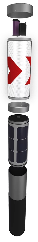 solar warning light features