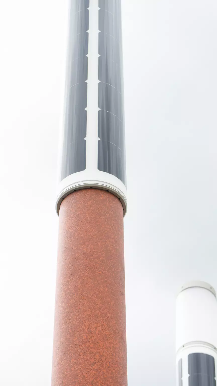 Design solar lights with a weathering steel look